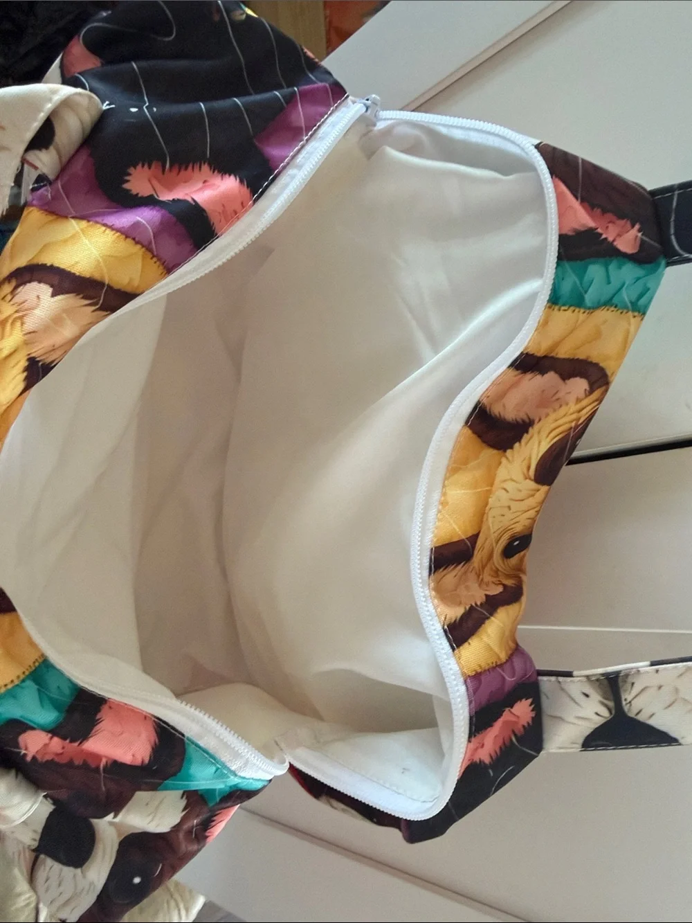Colorful French Bulldog Quilted Dog Tote Bag New Large20’17’ tall Super Cute!